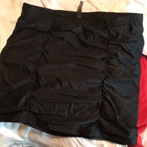 Torrid High Waisted Ruched Pin Up Skirt Swim